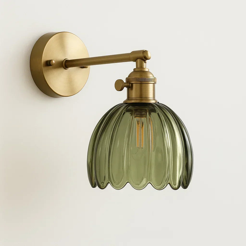 Retro Wall Lamp | Glass Tulip Design | Elegant Lighting