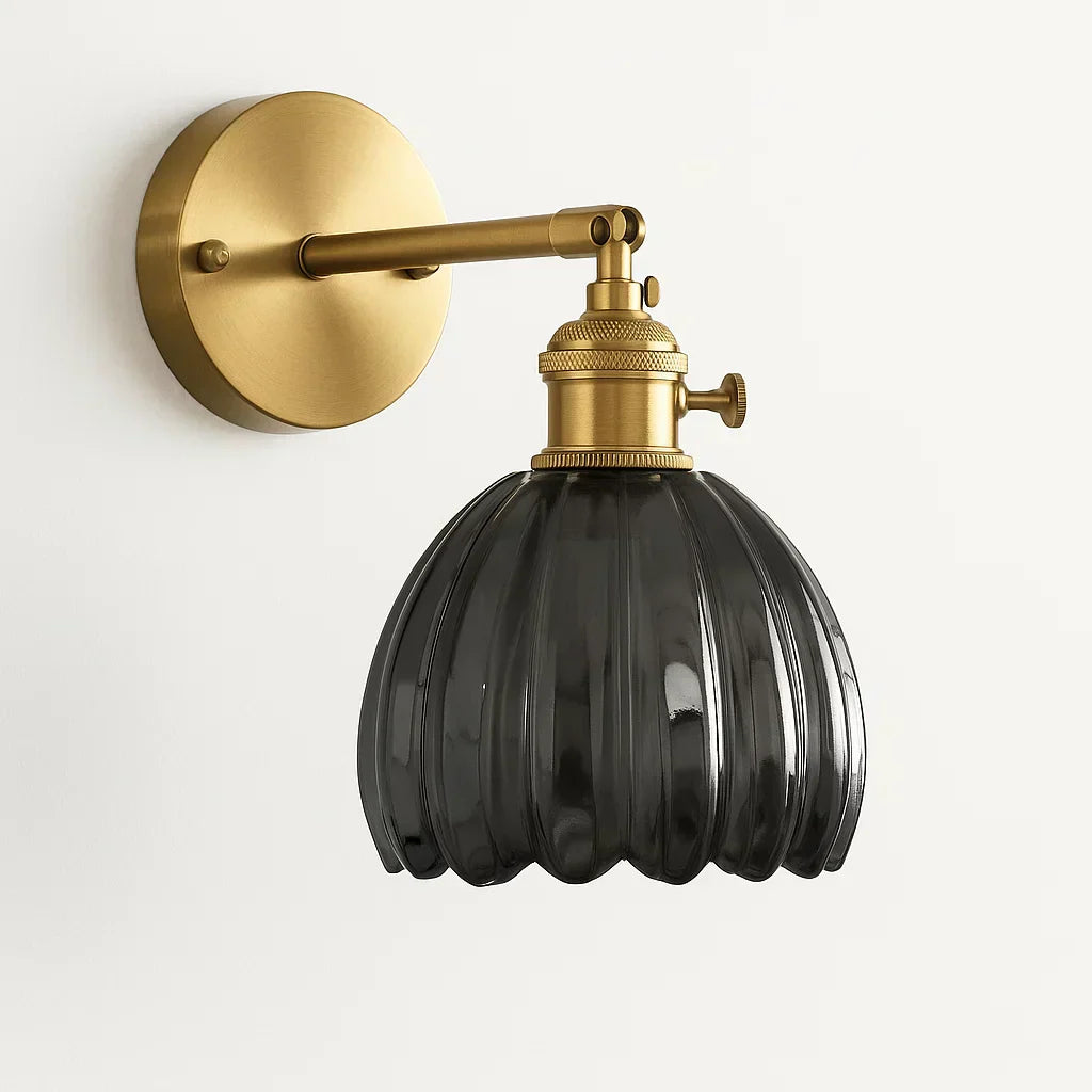 Retro Wall Lamp | Glass Tulip Design | Elegant Lighting