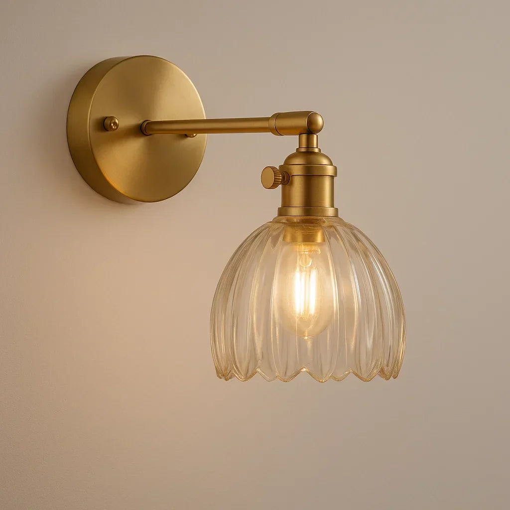 Retro Wall Lamp | Glass Tulip Design | Elegant Lighting