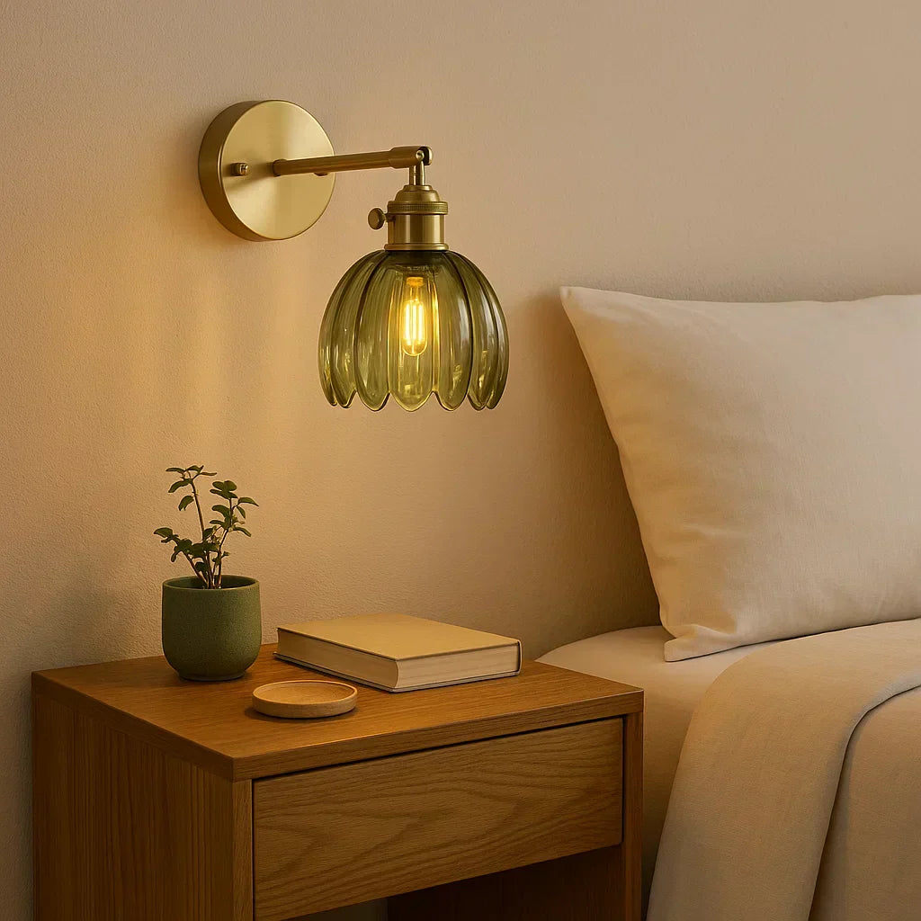 Retro Wall Lamp | Glass Tulip Design | Elegant Lighting