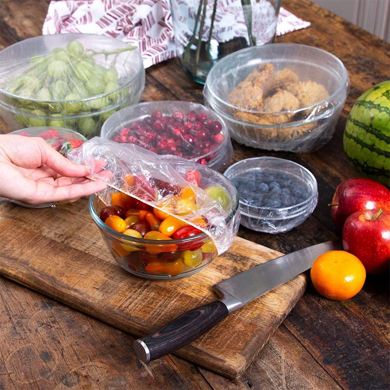 Reusable Elastic Food Storage Covers - 100 Pcs