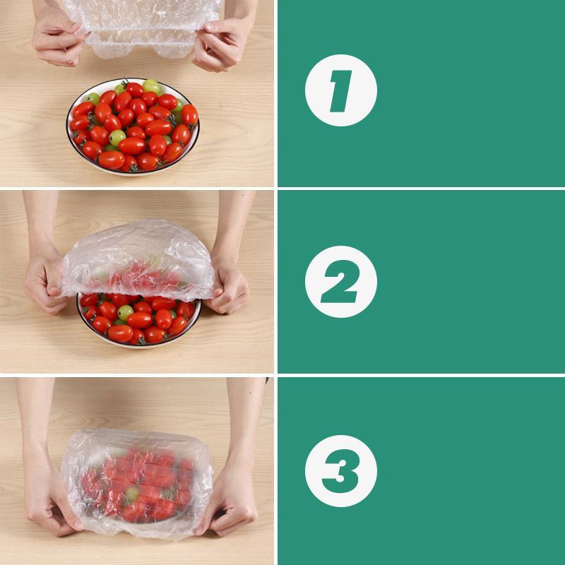 Reusable Elastic Food Storage Covers - 100 Pcs