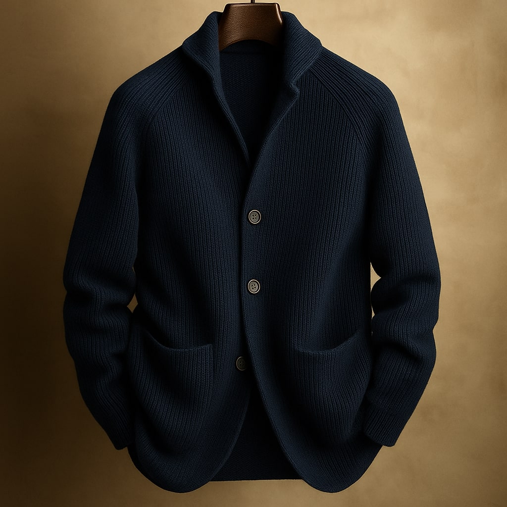 Image of Rhys | Men's Shawl Collar Button-Front Cardigan