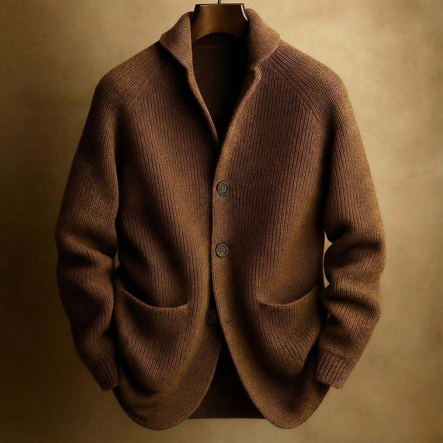 Image of Rhys | Men's Shawl Collar Button-Front Cardigan