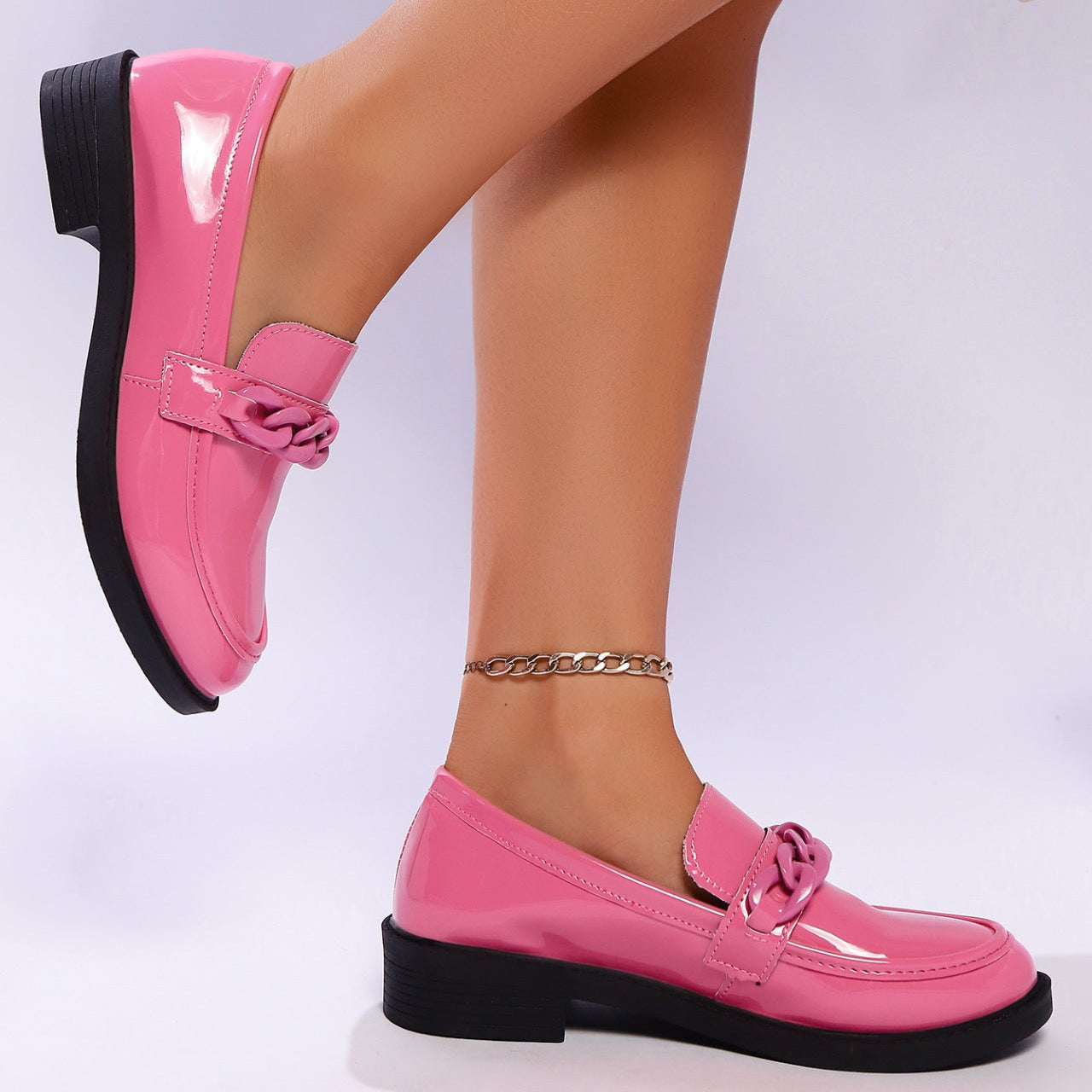 Image of Riley | Women's Chain Detail Platform Loafers