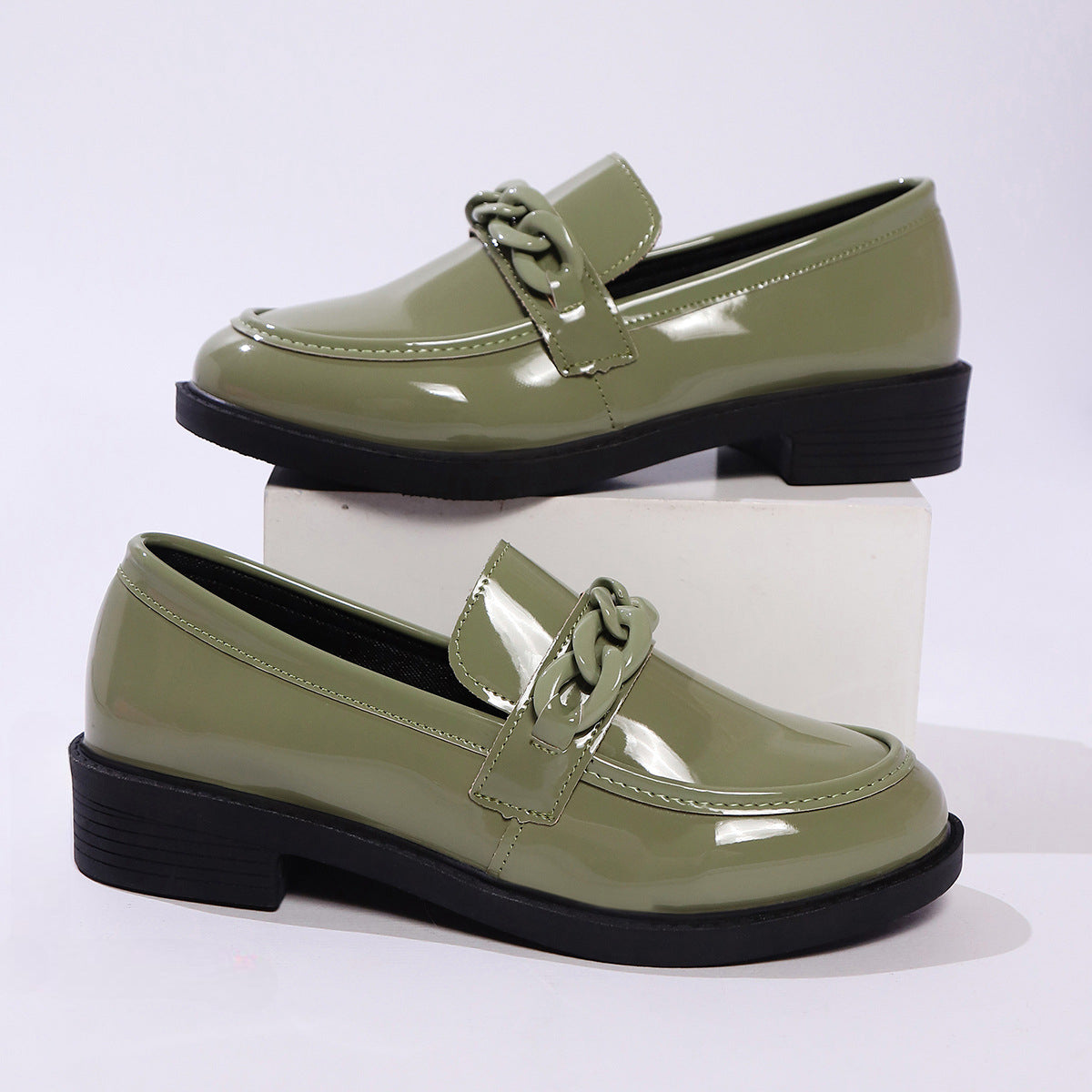 Image of Riley | Women's Chain Detail Platform Loafers