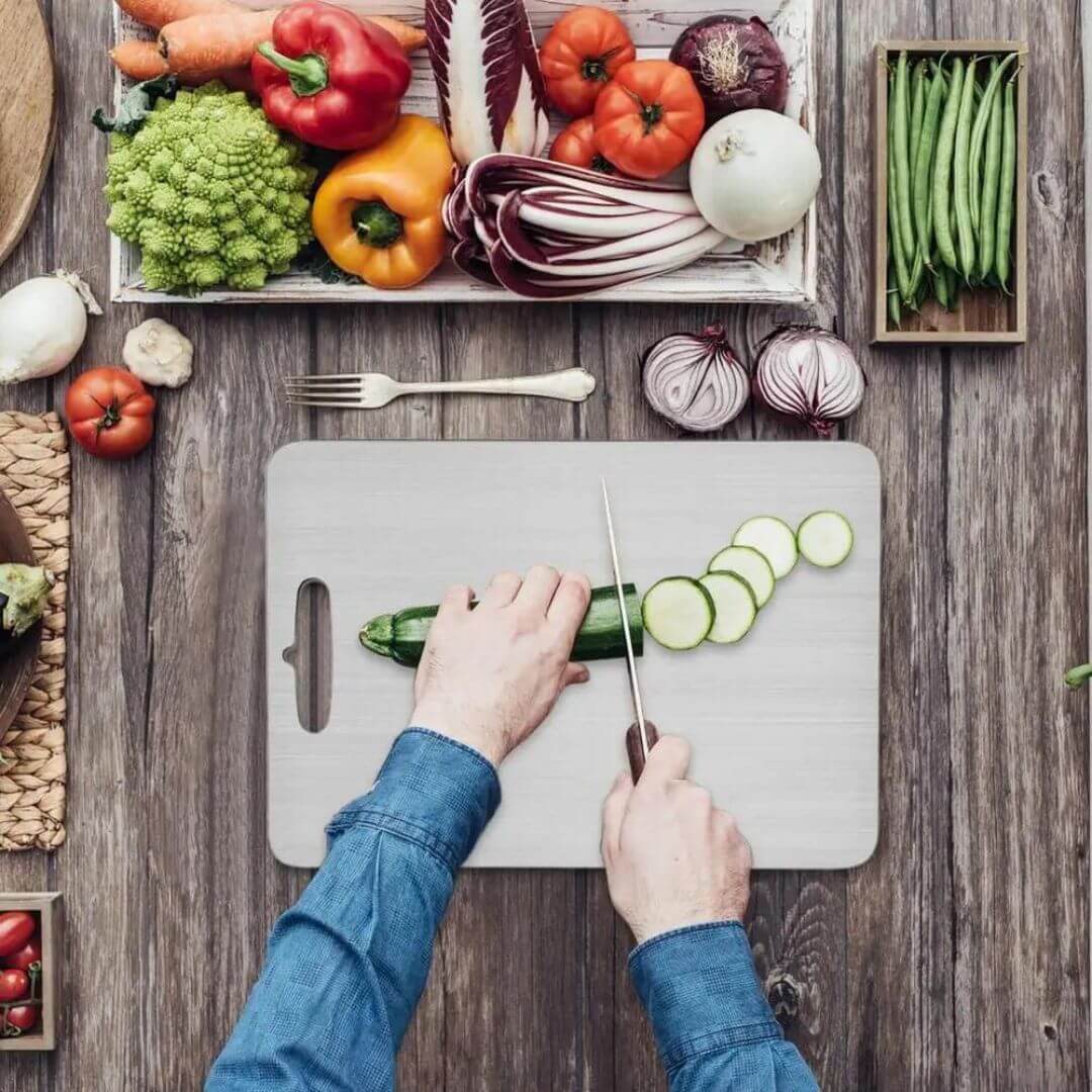 Robust and Hygienic Titanium Cutting Board for the Kitchen