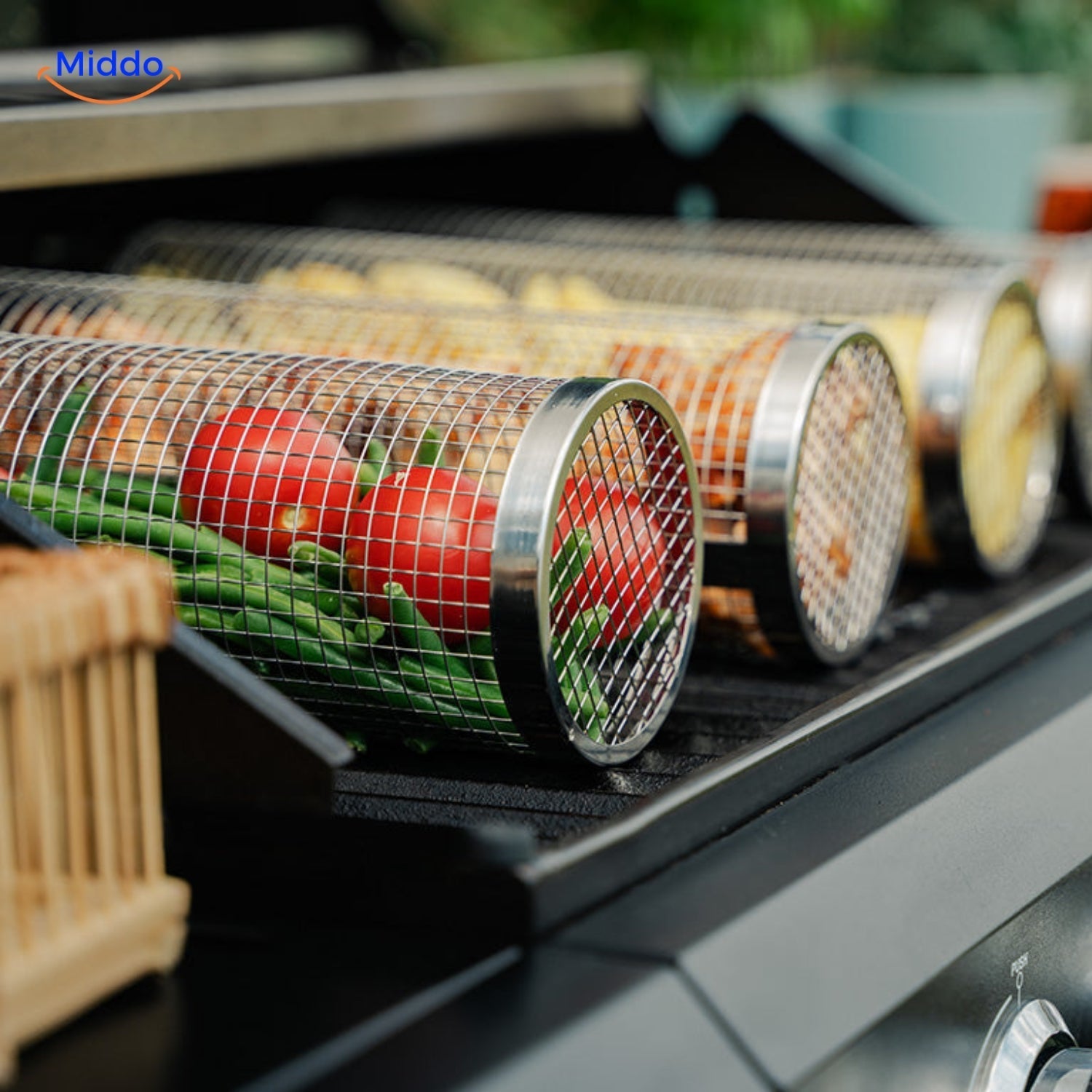RollingGrill™ - No more sticking and loss of food between the grates!