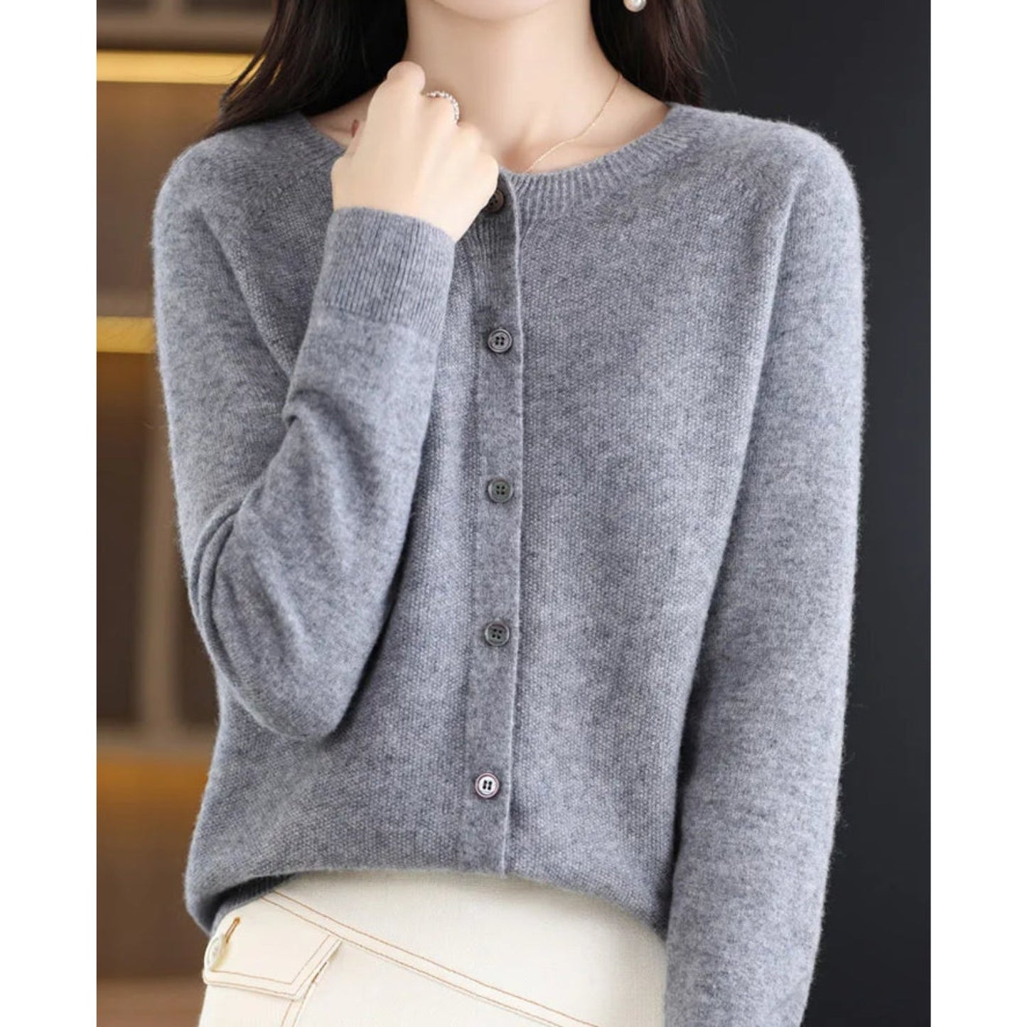 Image of Rosemary | Women's Button-Down Fitted Cardigan