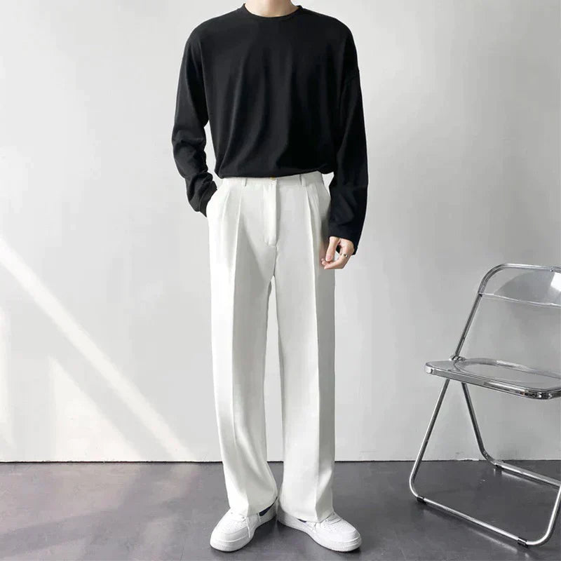 Image of Ross | Men's Pleated Wide Leg Dress Pants