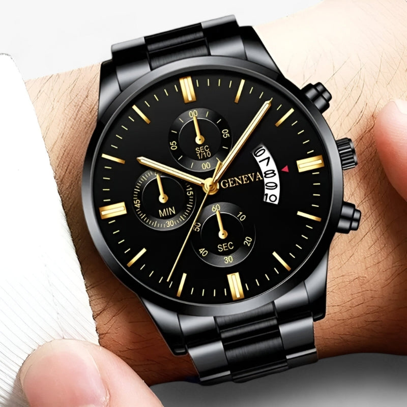 Round Dial Watch with Adjustable Bracelet