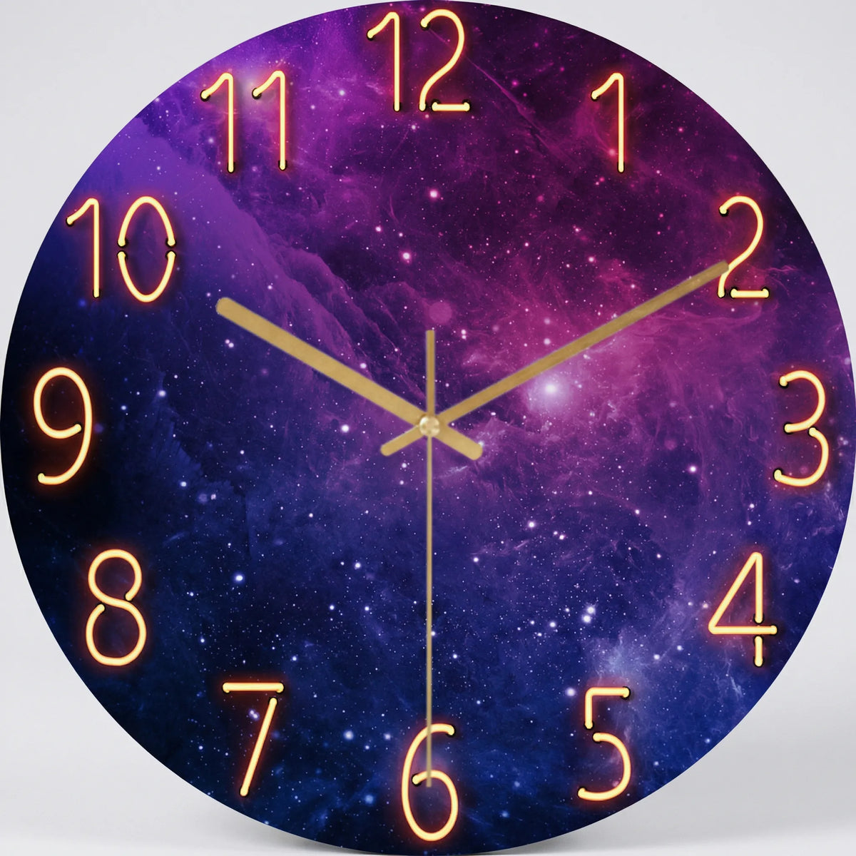 Round Wall Clock with Modern Dark Pattern