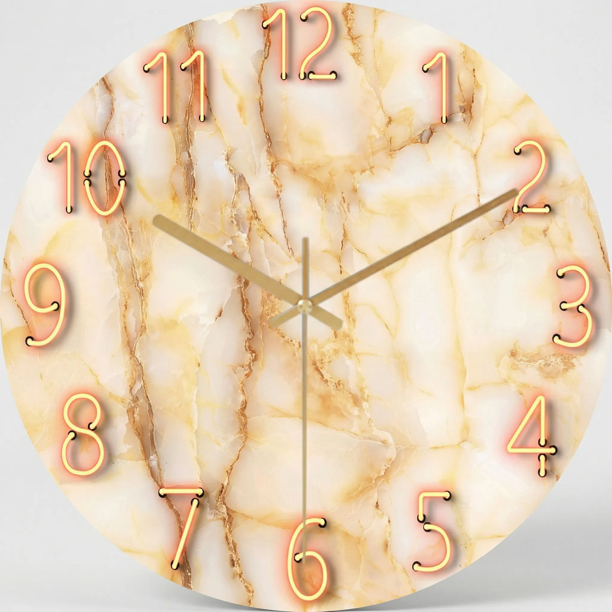 Round Wall Clock with Modern Dark Pattern
