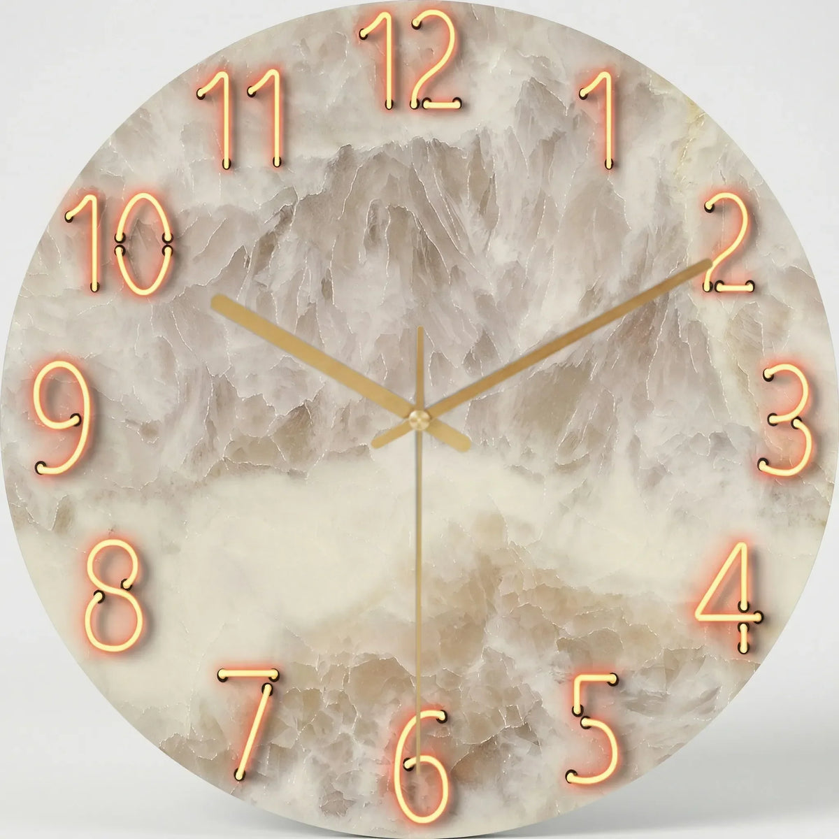 Round Wall Clock with Modern Dark Pattern