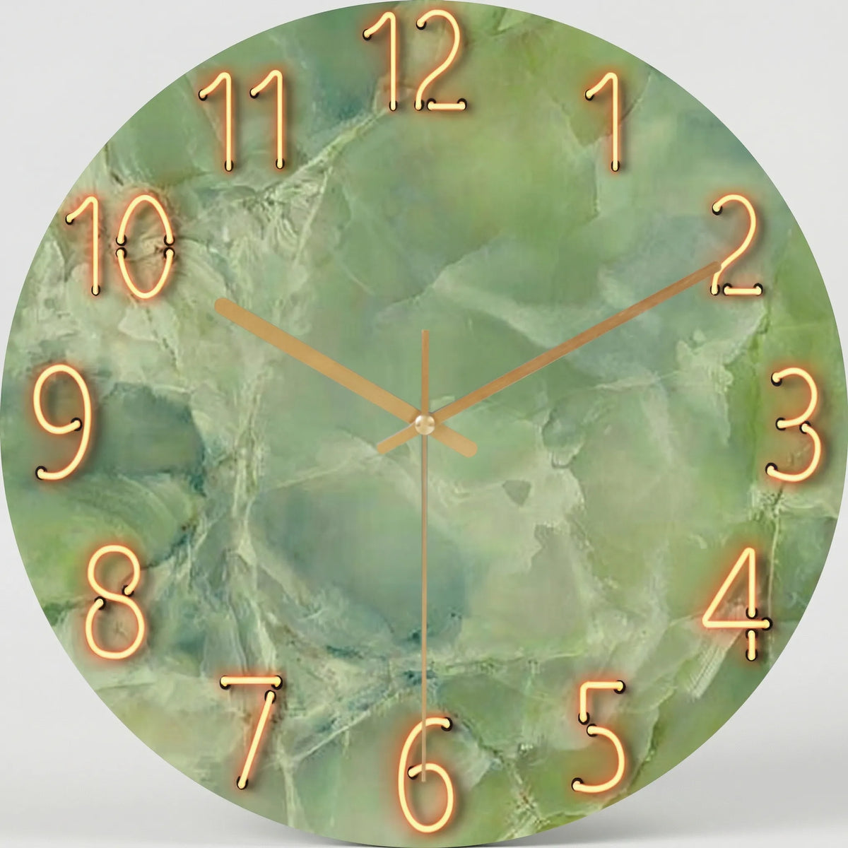 Round Wall Clock with Modern Dark Pattern