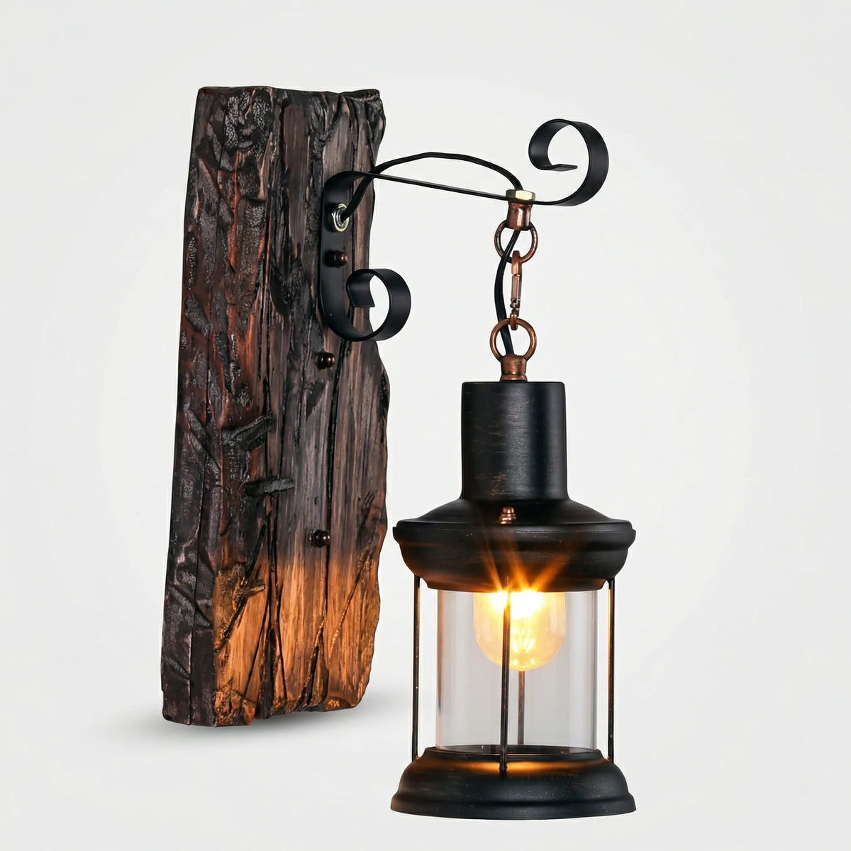 Rustic Cylindrical Wall Sconce