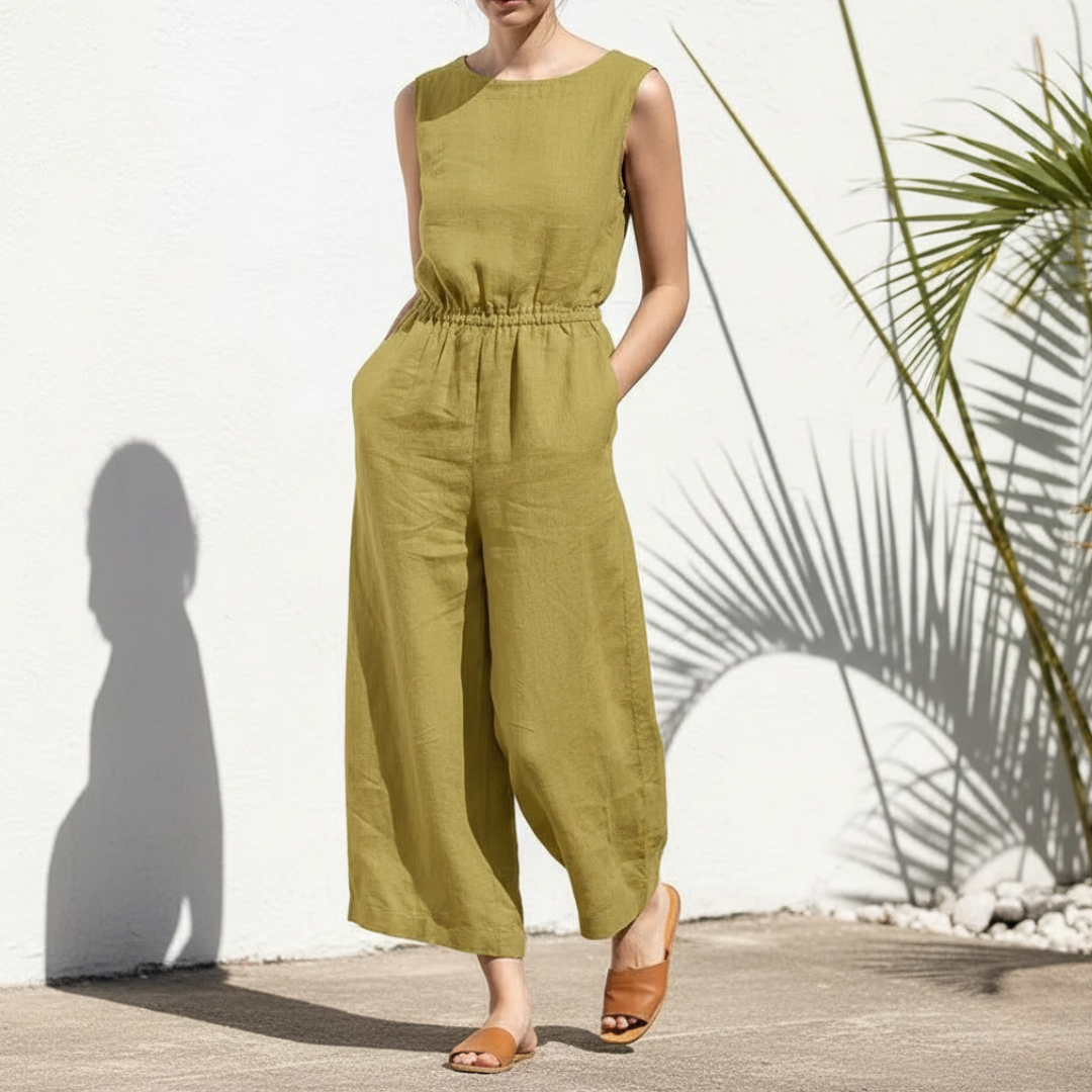 Image of Sadie | Women's Sleeveless Casual Wide Leg Jumpsuit