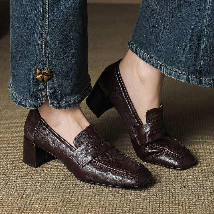 Image of Sadie | Women's Slip-On Block Heel Loafers