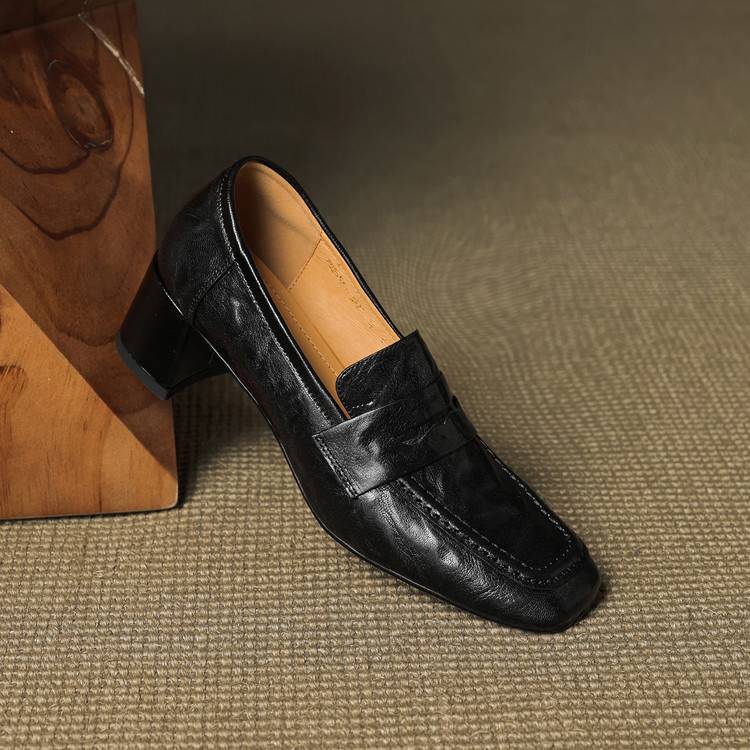 Image of Sadie | Women's Slip-On Block Heel Loafers