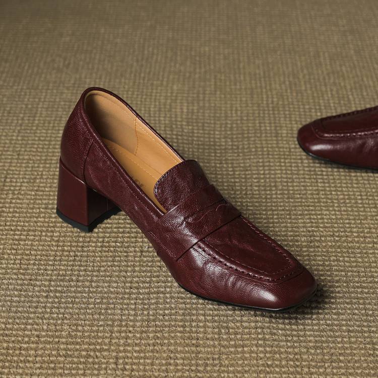 Image of Sadie | Women's Slip-On Block Heel Loafers