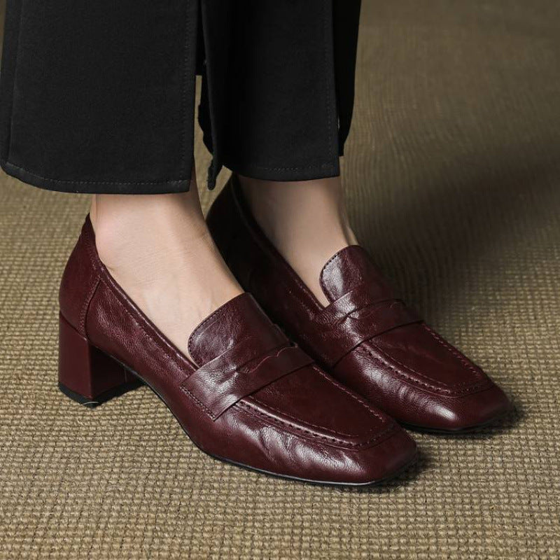 Image of Sadie | Women's Slip-On Block Heel Loafers