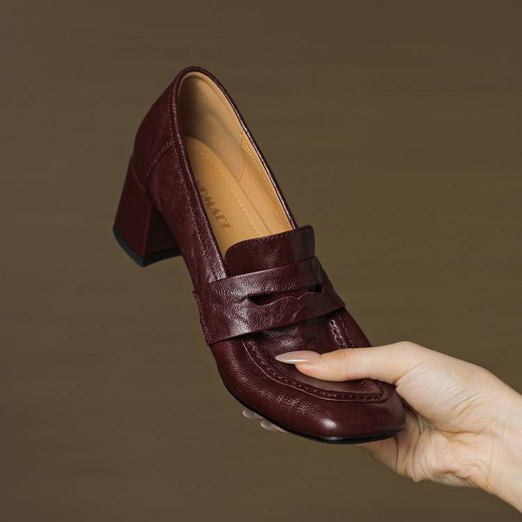Image of Sadie | Women's Slip-On Block Heel Loafers