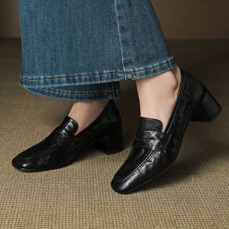 Image of Sadie | Women's Slip-On Block Heel Loafers