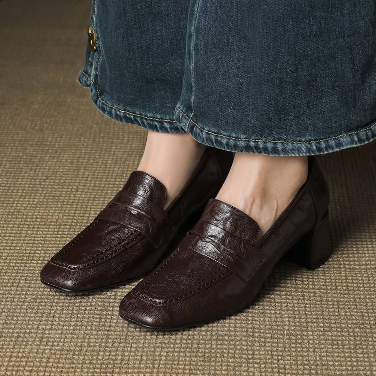 Image of Sadie | Women's Slip-On Block Heel Loafers