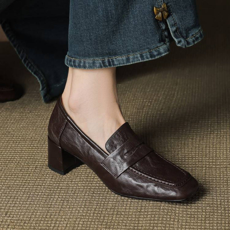 Image of Sadie | Women's Slip-On Block Heel Loafers