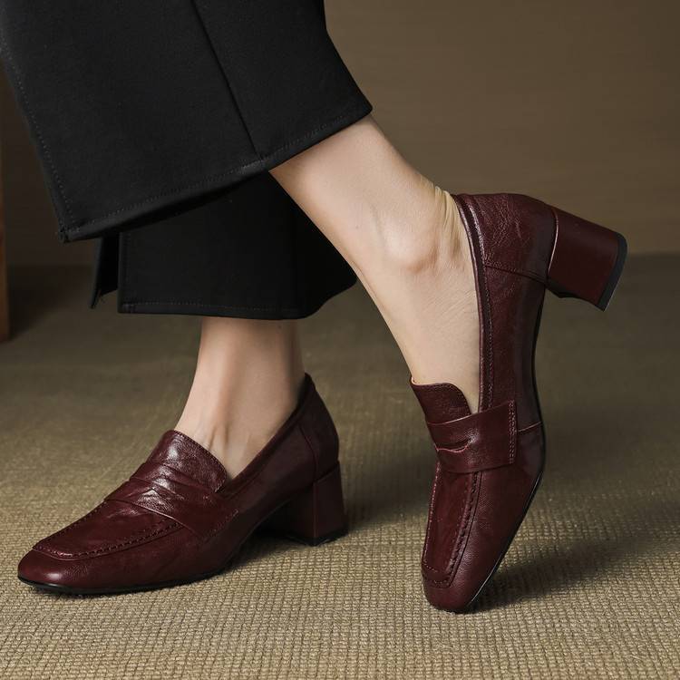Image of Sadie | Women's Slip-On Block Heel Loafers
