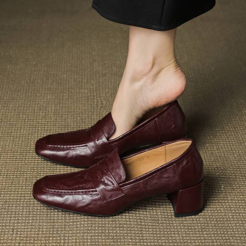 Image of Sadie | Women's Slip-On Block Heel Loafers