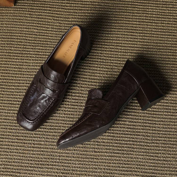 Image of Sadie | Women's Slip-On Block Heel Loafers