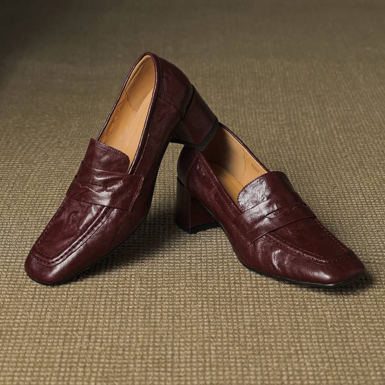 Image of Sadie | Women's Slip-On Block Heel Loafers