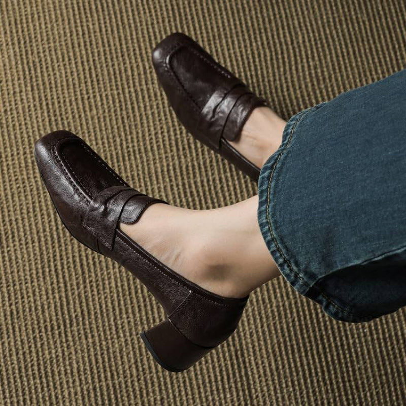 Image of Sadie | Women's Slip-On Block Heel Loafers