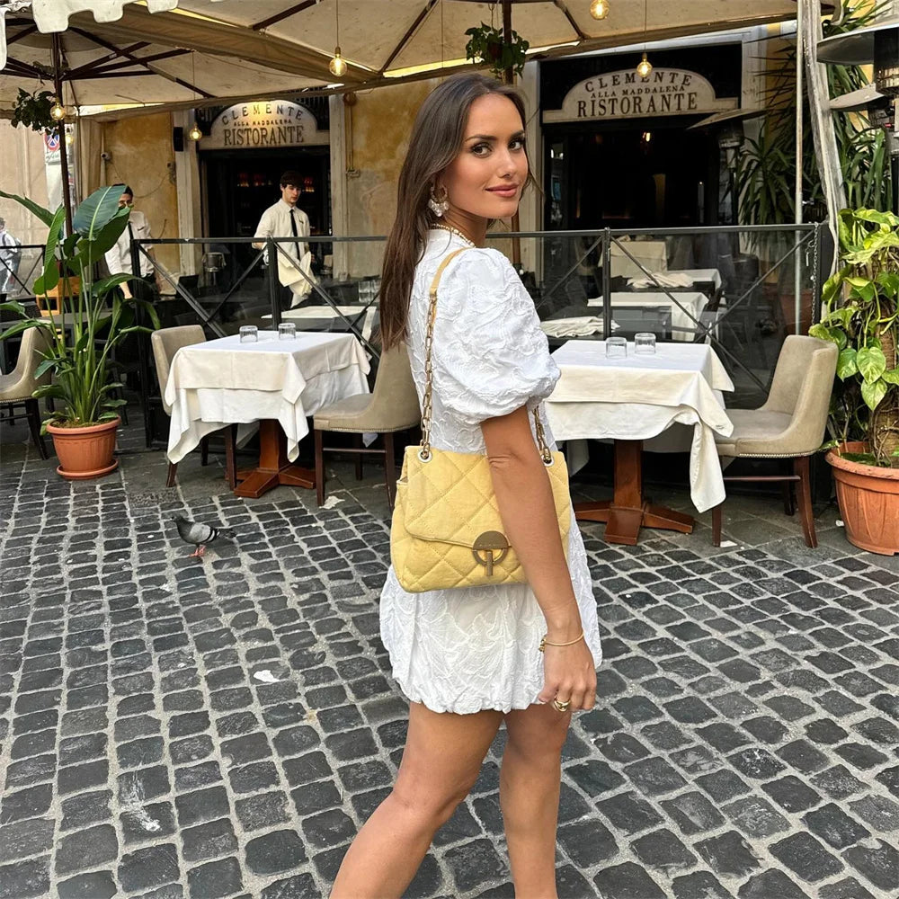 Image of Sage | Women's Puff Sleeve A-Line Mini Dress