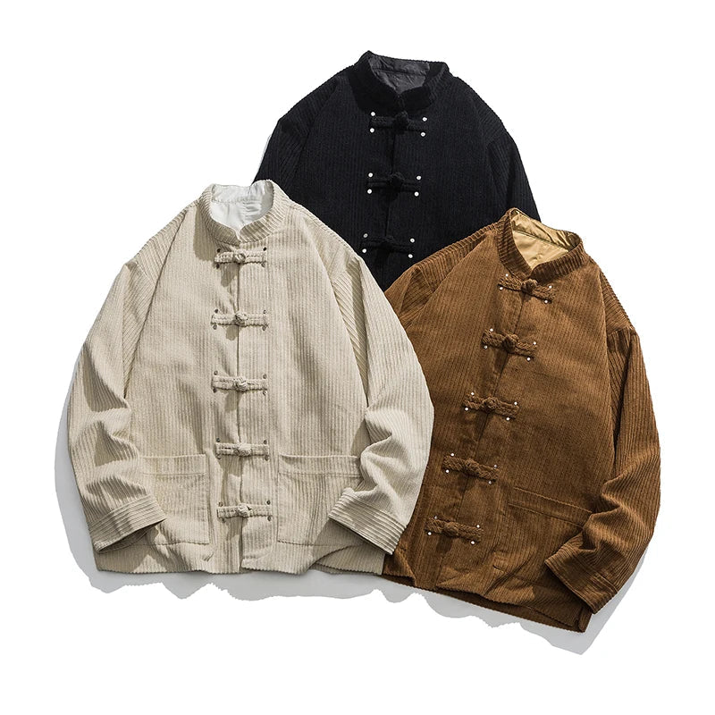 Image of Samuel | Men's Mandarin Collar Corduroy Jacket