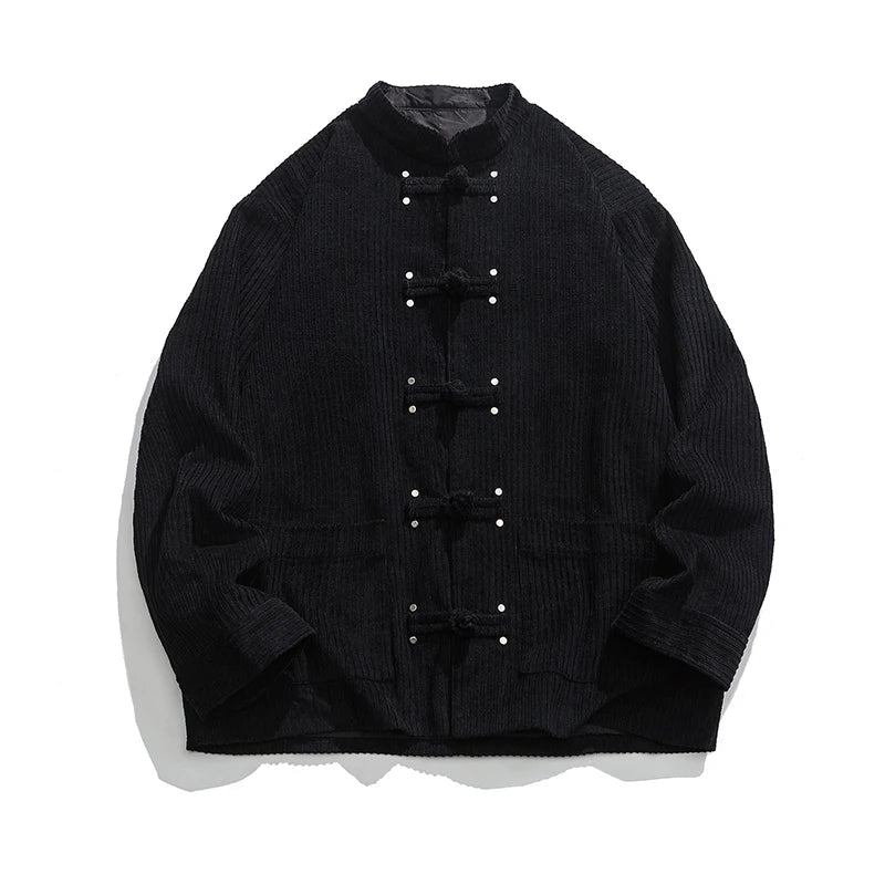 Image of Samuel | Men's Mandarin Collar Corduroy Jacket