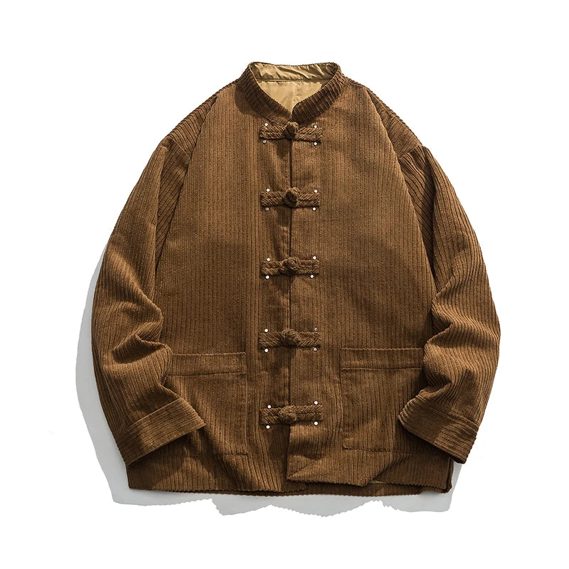 Image of Samuel | Men's Mandarin Collar Corduroy Jacket