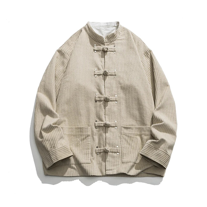 Image of Samuel | Men's Mandarin Collar Corduroy Jacket