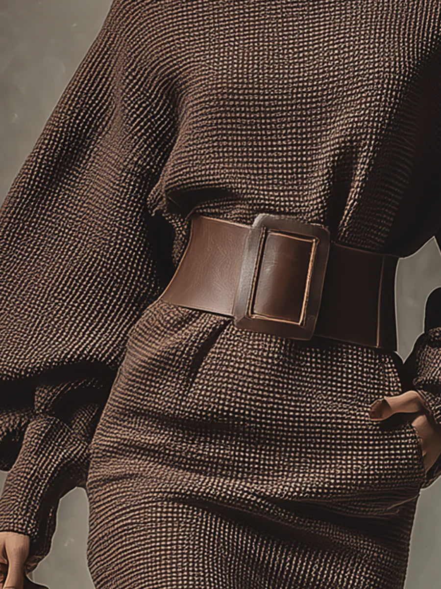 Image of Sarah | Women's Belted Long Sleeve Mini Dress