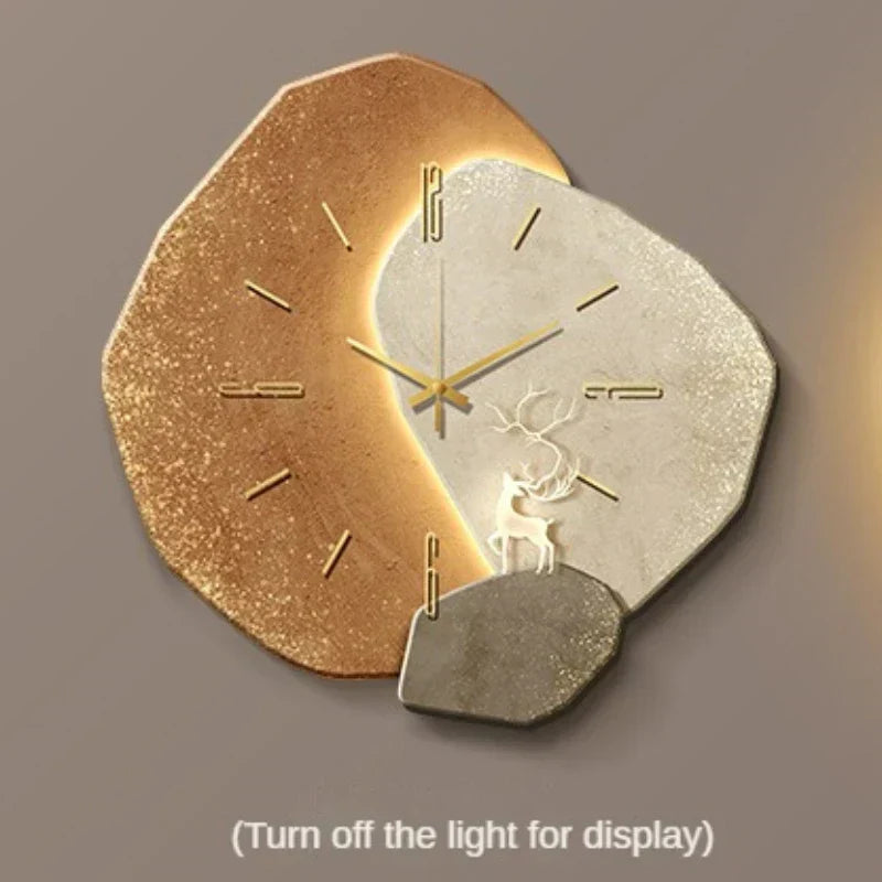 Scandinavian Luxurious Wall Clock | Modern Design & Lighting