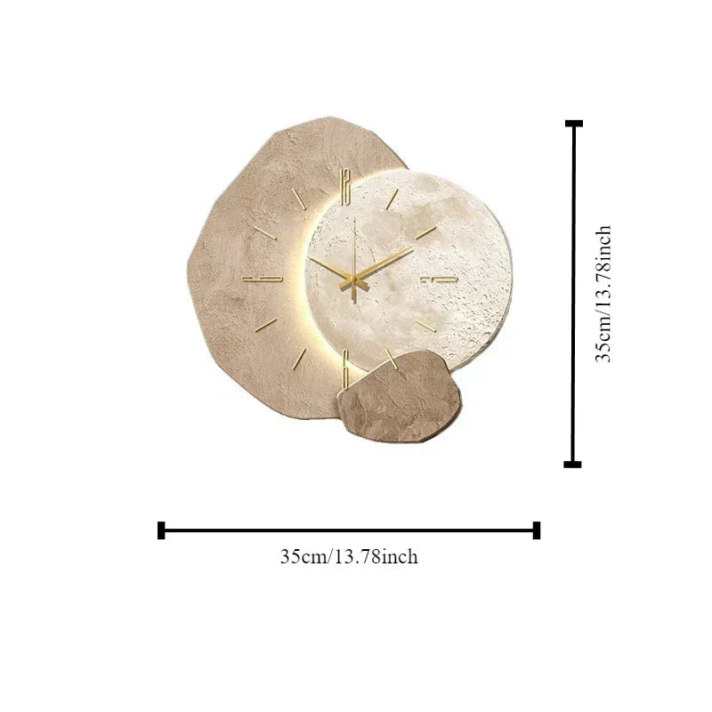 Scandinavian Luxurious Wall Clock | Modern Design & Lighting