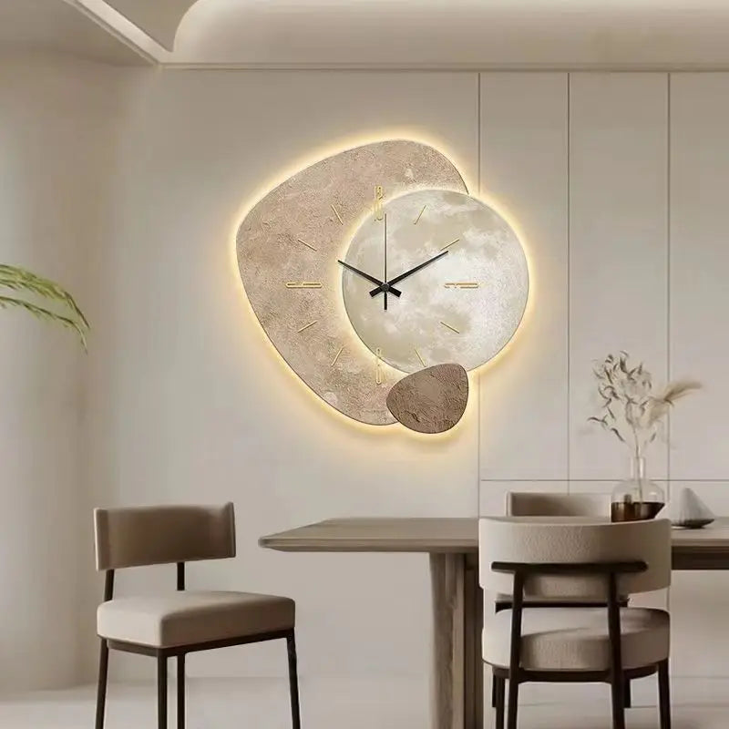 Scandinavian Luxurious Wall Clock | Modern Design & Lighting