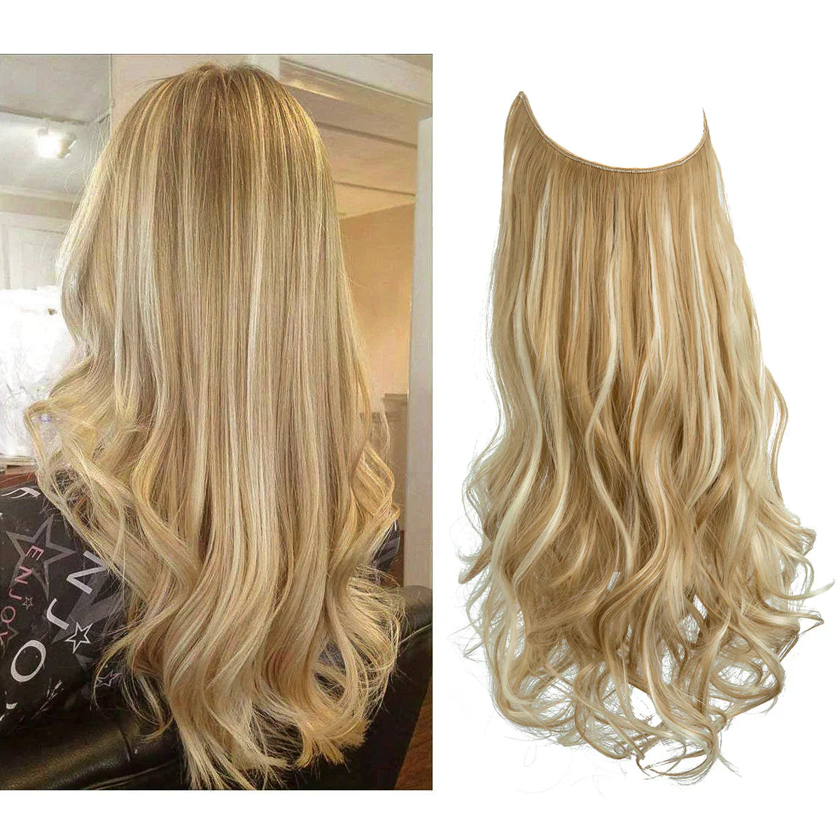 SecretHair | Real Hair Extensions | Natural Wave Volume | Blonde