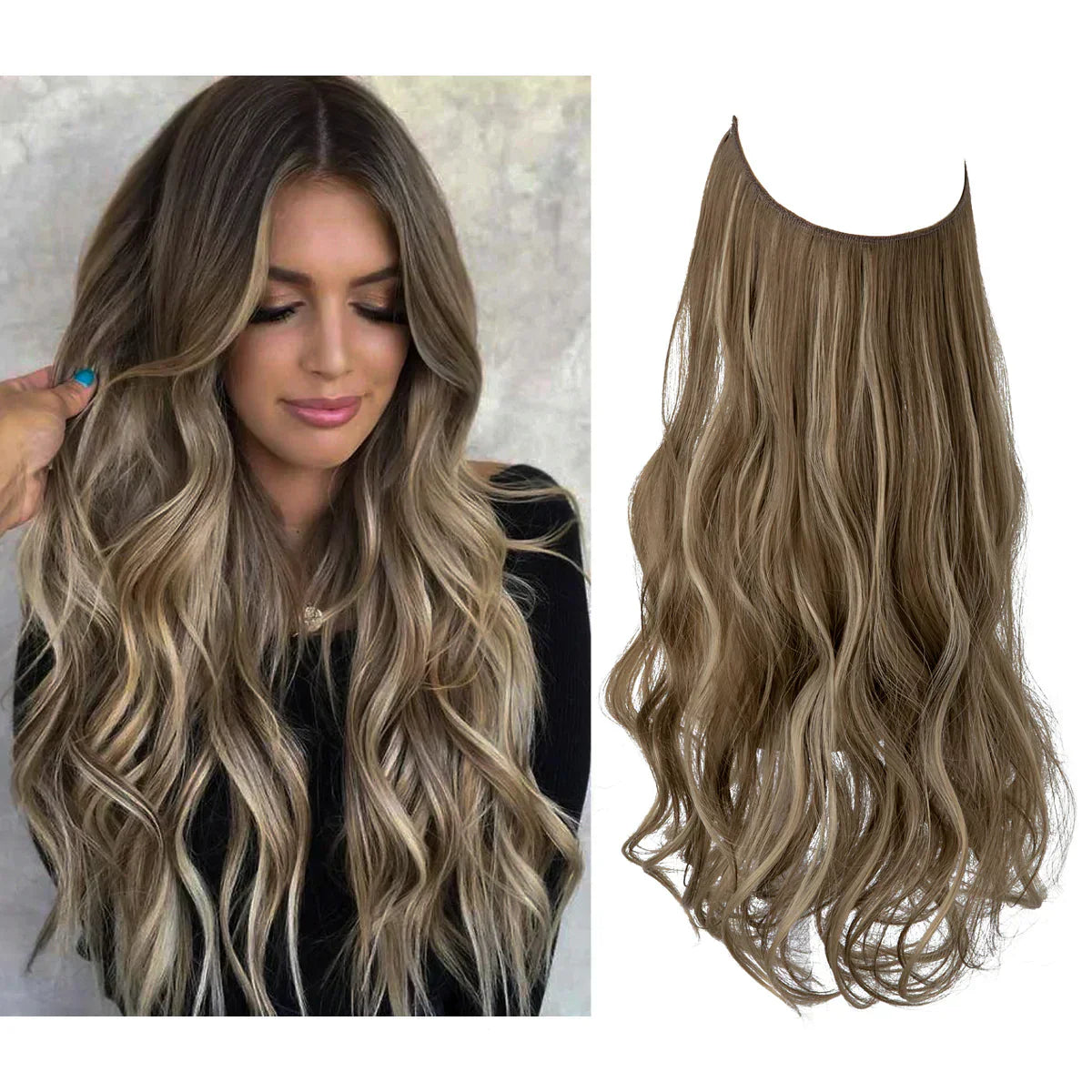 SecretHair | Real Hair Extensions | Natural Wave Volume | Blonde