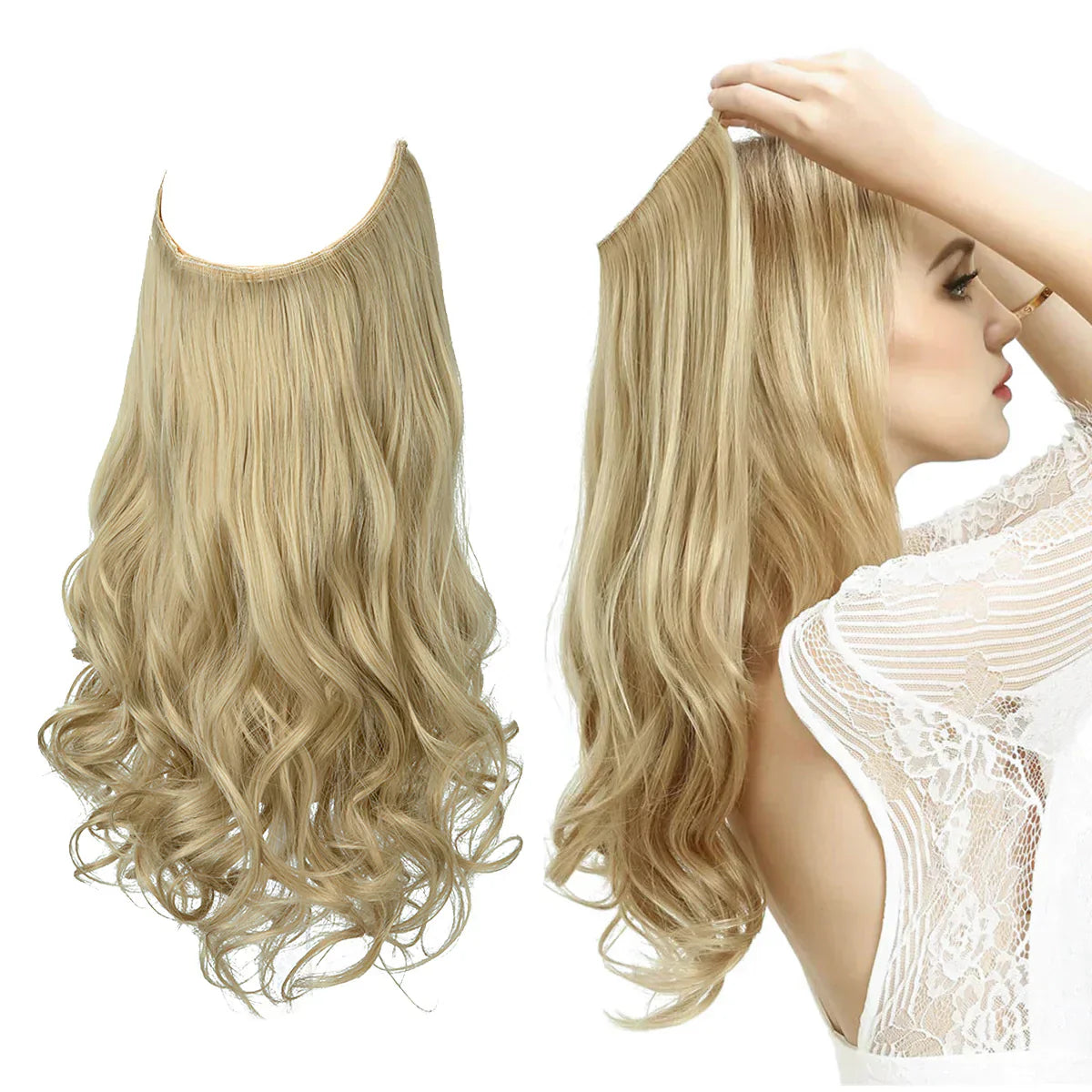 SecretHair | Real Hair Extensions | Natural Wave Volume | Blonde