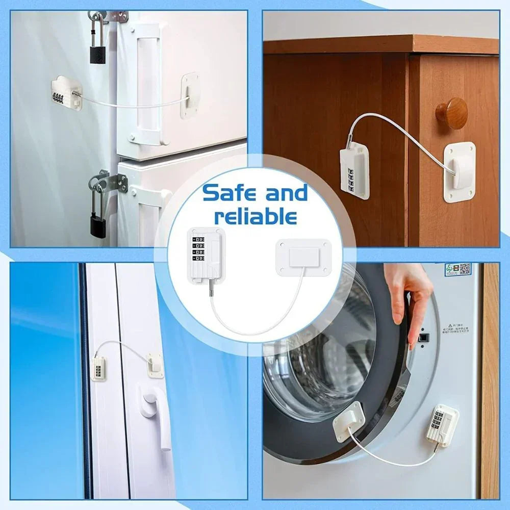 Secure Refrigerator Door Lock with Code for Safety