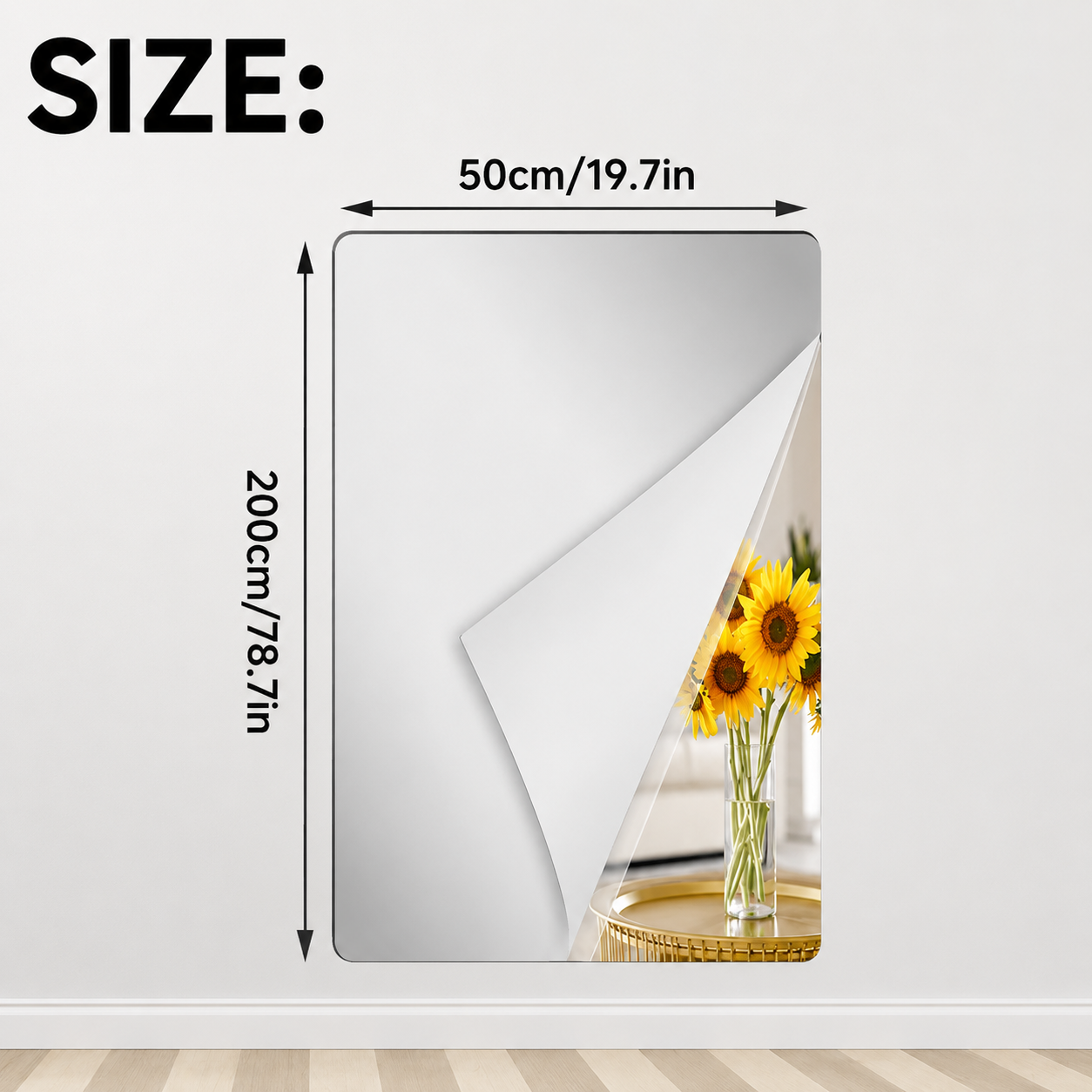 Self-Adhesive Mirror Film | Shatterproof & Customizable | Crystal Clear | VivaShield