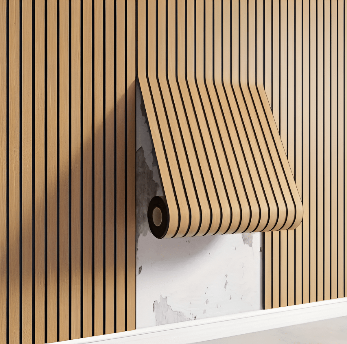 Self-Adhesive Wood-Look Wall Panels