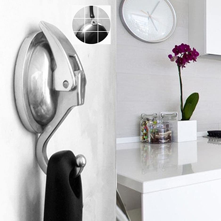 Set of 2 Durable Suction Cup Hooks – Damage-Resistant and Reusable, Ideal for Kitchen and Bathroom, Load Capacity up to 5 kg